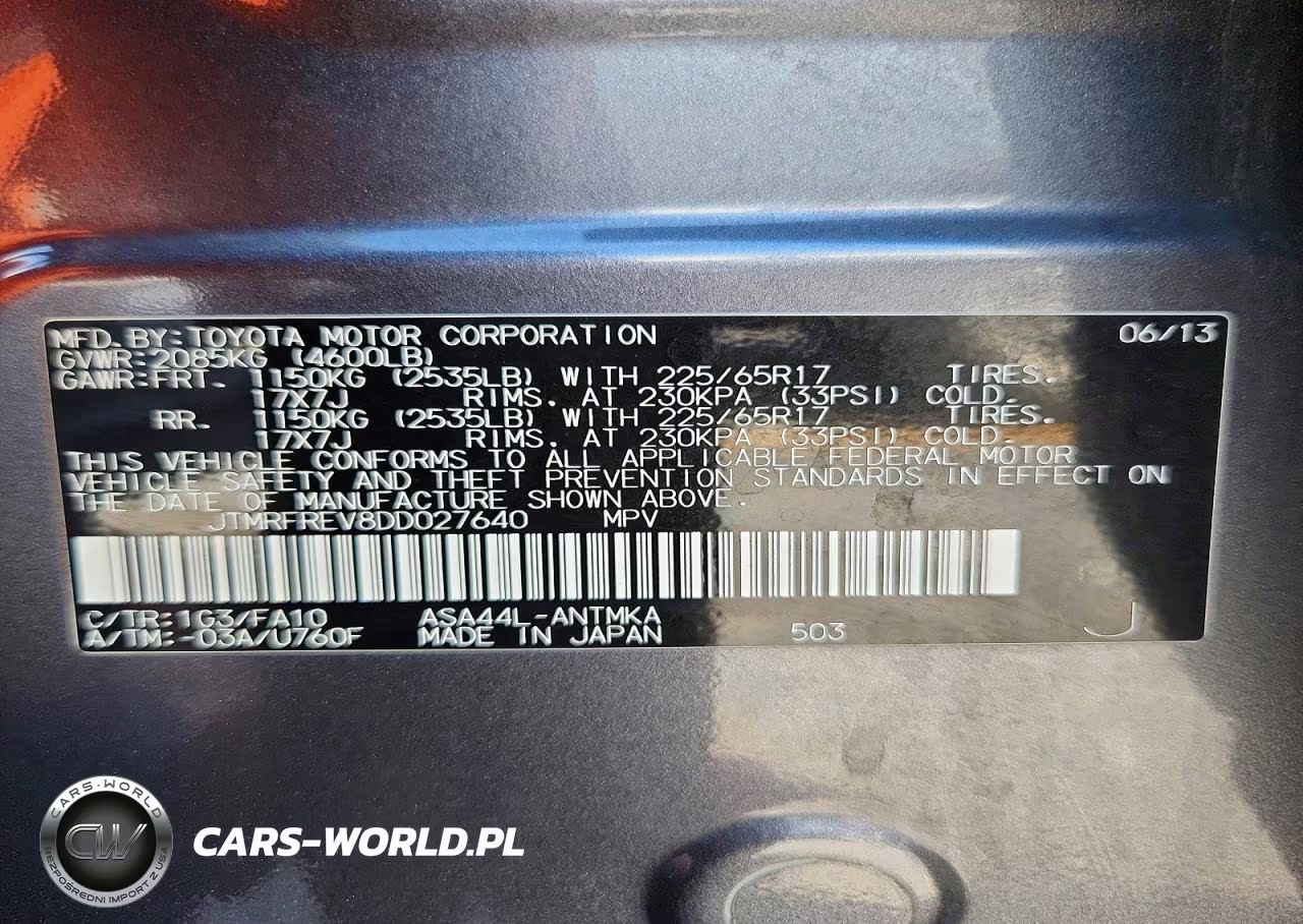 2013 Toyota Rav4 Xle VIN:JTMRFREV8DD027640 - 13