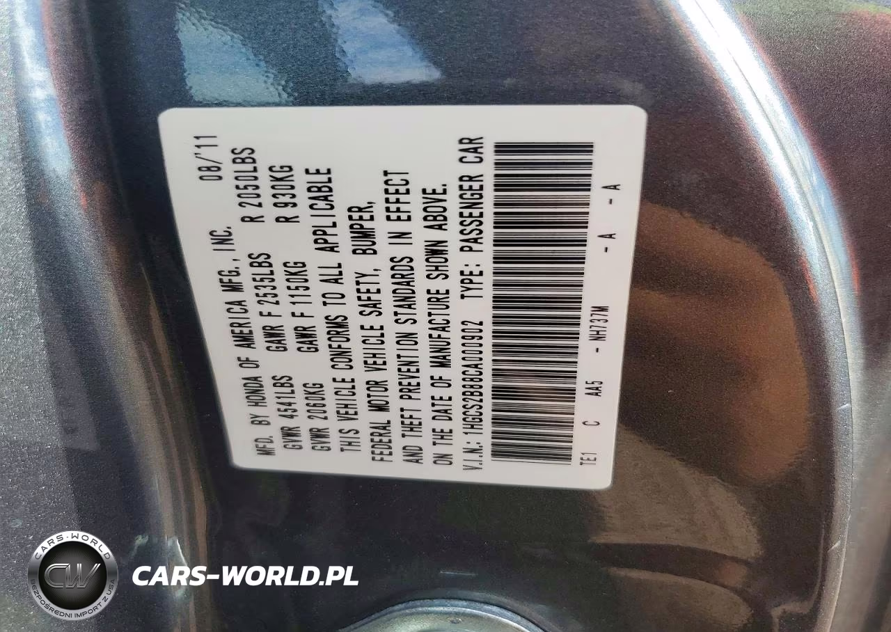 2012 Honda Accord Exl VIN:1HGCS2B88CA000902 - 12