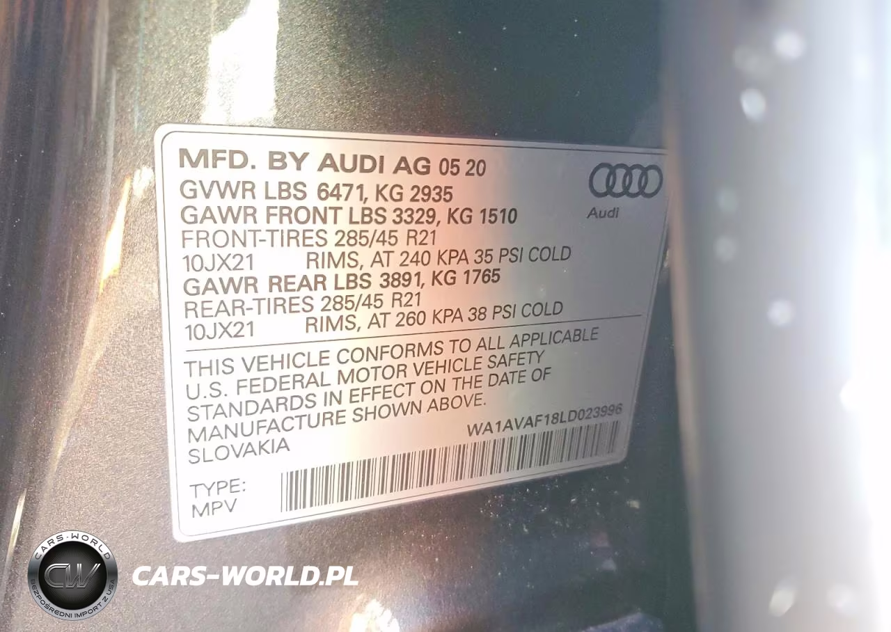 2020 Audi Q8 Premium VIN:WA1AVAF18LD023996 - 13