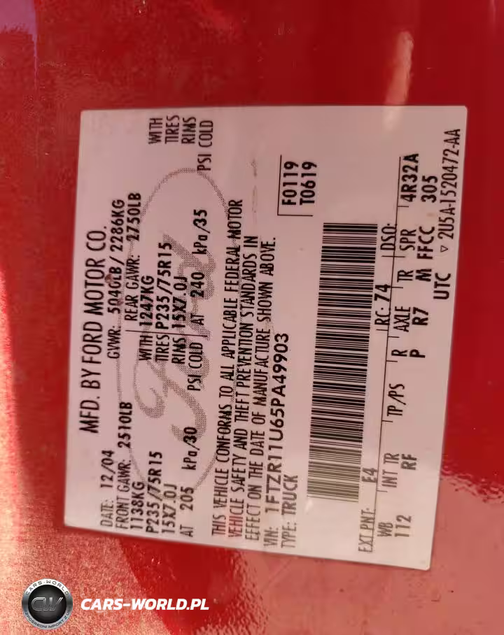 2005 Ford Ranger VIN:1FTZR11U65PA49903 - 12