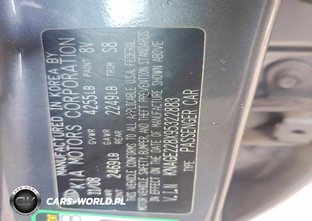 2009 Kia Optima Lx VIN:KNAGE228X95322883 - 12