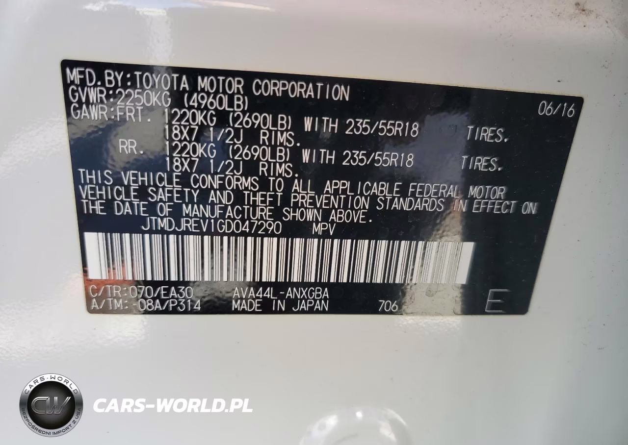 2016 Toyota Rav4 Hv Limited VIN:JTMDJREV1GD047290 - 13
