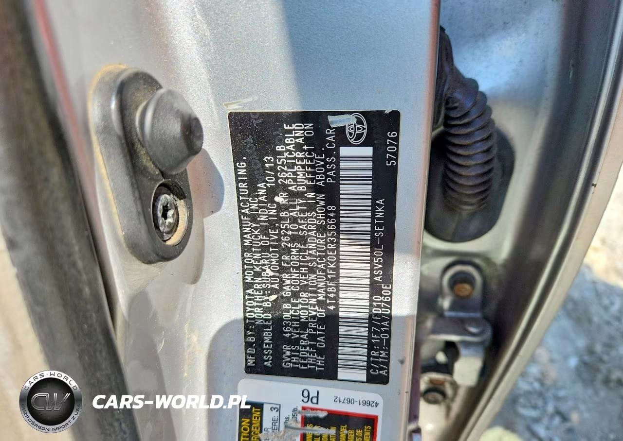 2014 Toyota Camry Le VIN:4T4BF1FK0ER356648 - 12