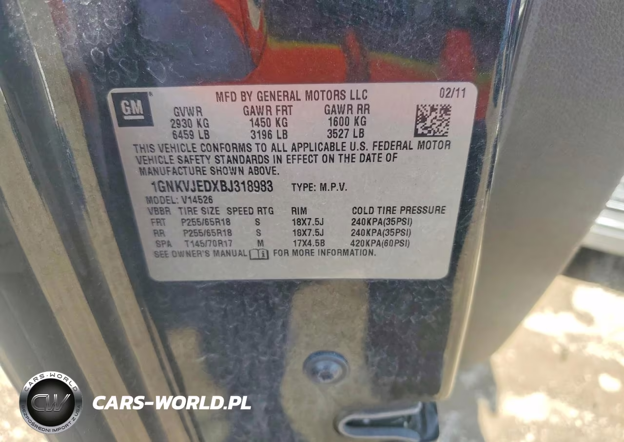 2011 Chevrolet Traverse Lt VIN:1GNKVJEDXBJ318983 - 14