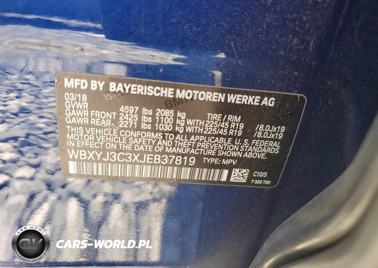 2018 BMW X2 Sdrive28I VIN:WBXYJ3C3XJEB37819 - 13