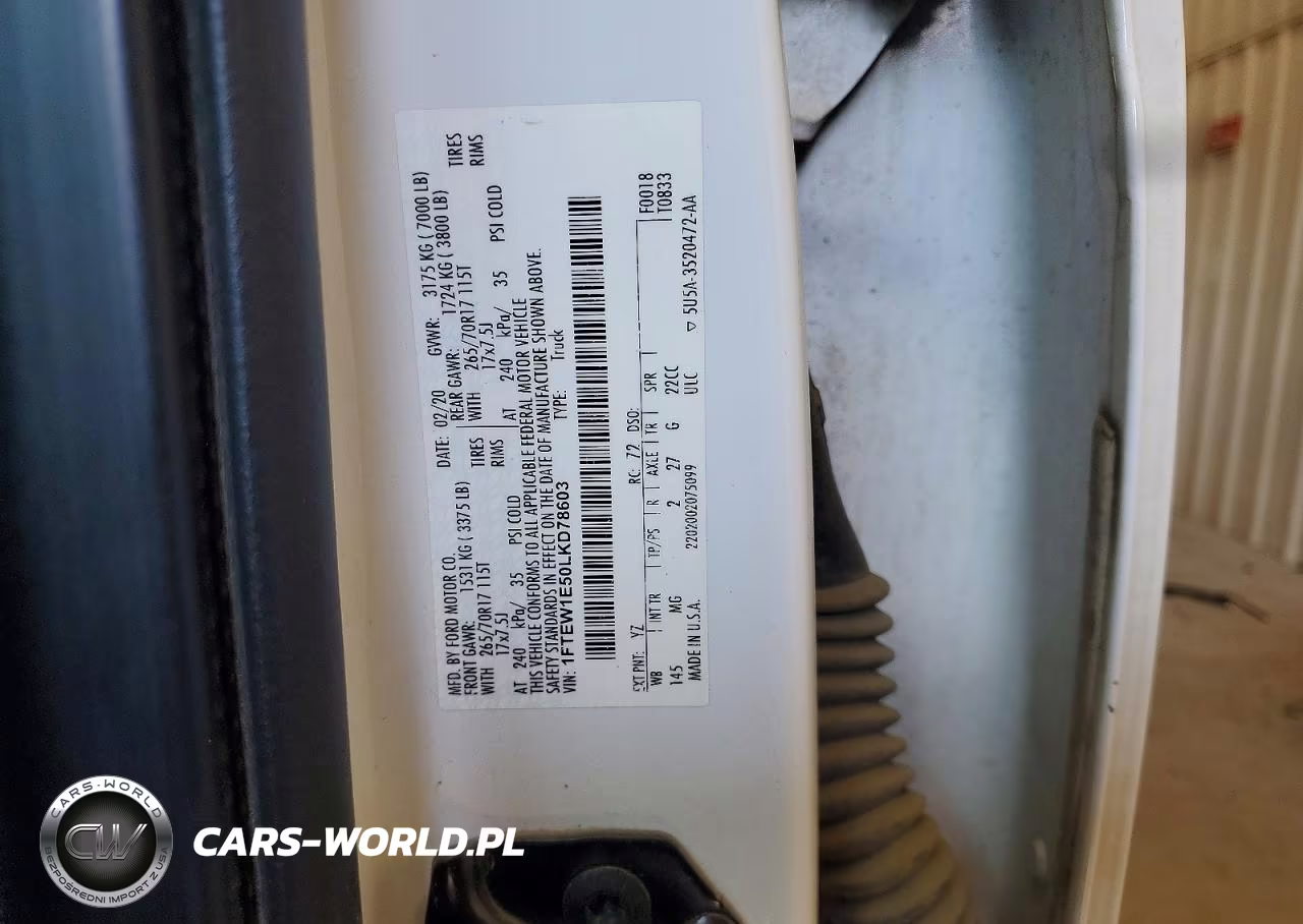 2020 Ford F150 Supercrew VIN:1FTEW1E50LKD78603 - 12