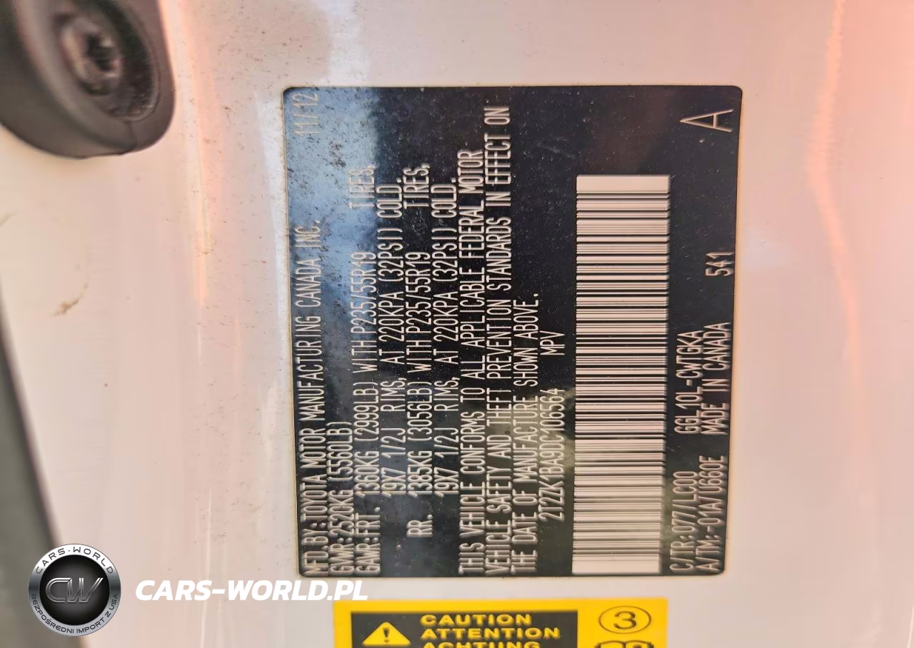 2013 Lexus Rx 350 VIN:2T2ZK1BA9DC106564 - 13