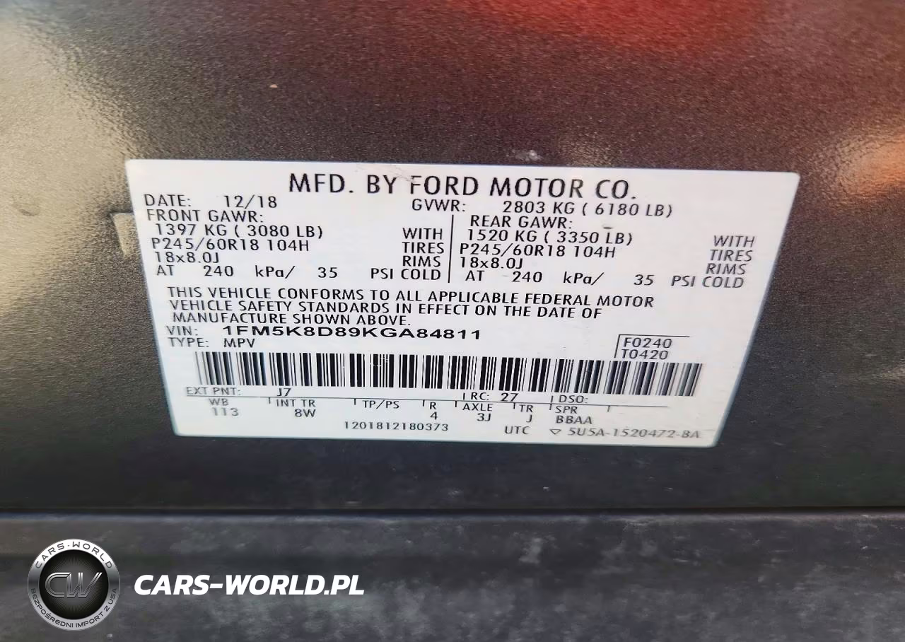 2019 Ford Explorer Xlt VIN:1FM5K8D89KGA84811 - 14