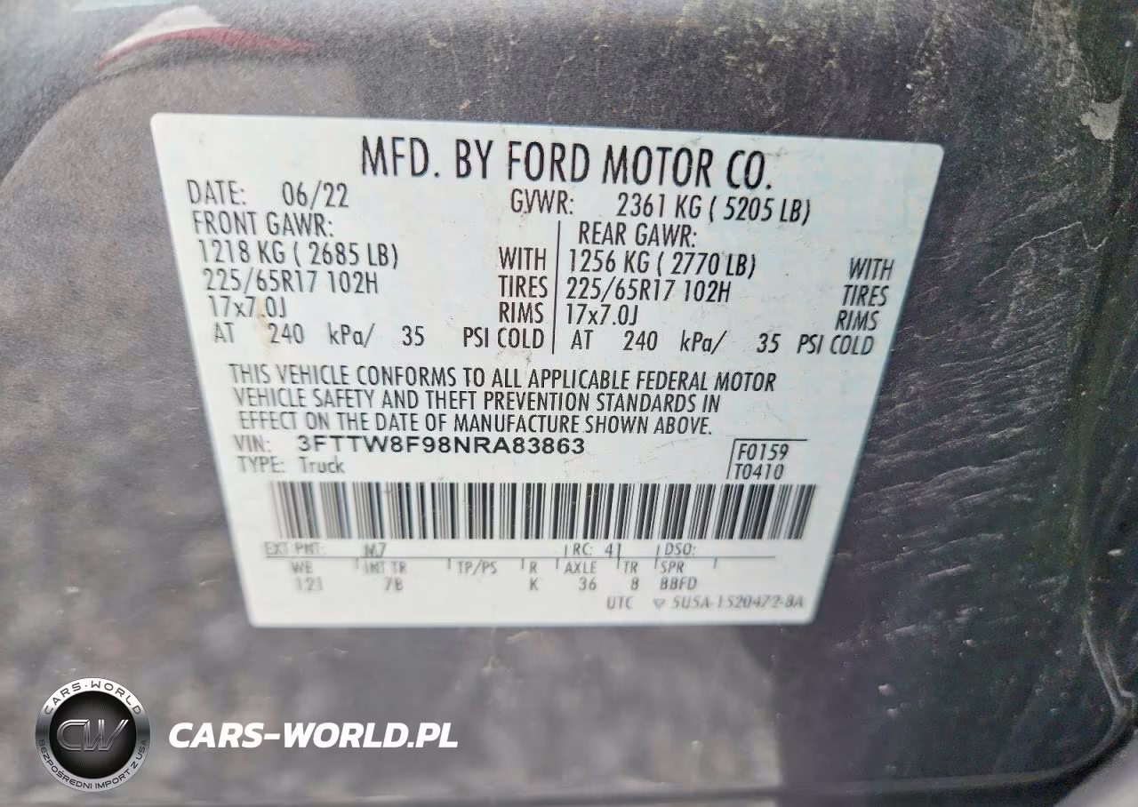 2022 Ford Maverick Xl VIN:3FTTW8F98NRA83863 - 12