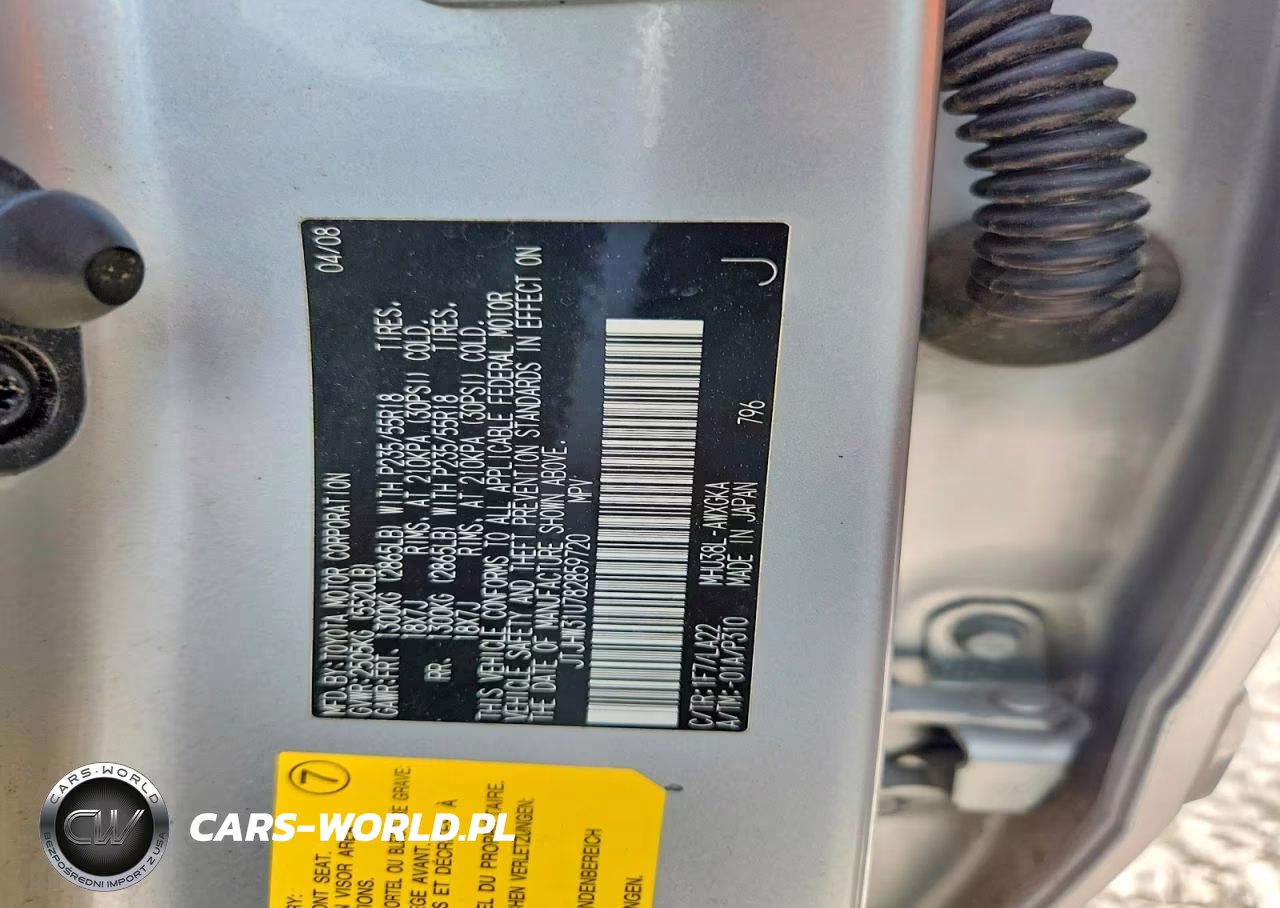 LEXUS RX 400H VIN:JTJHW31U782859720 - 13