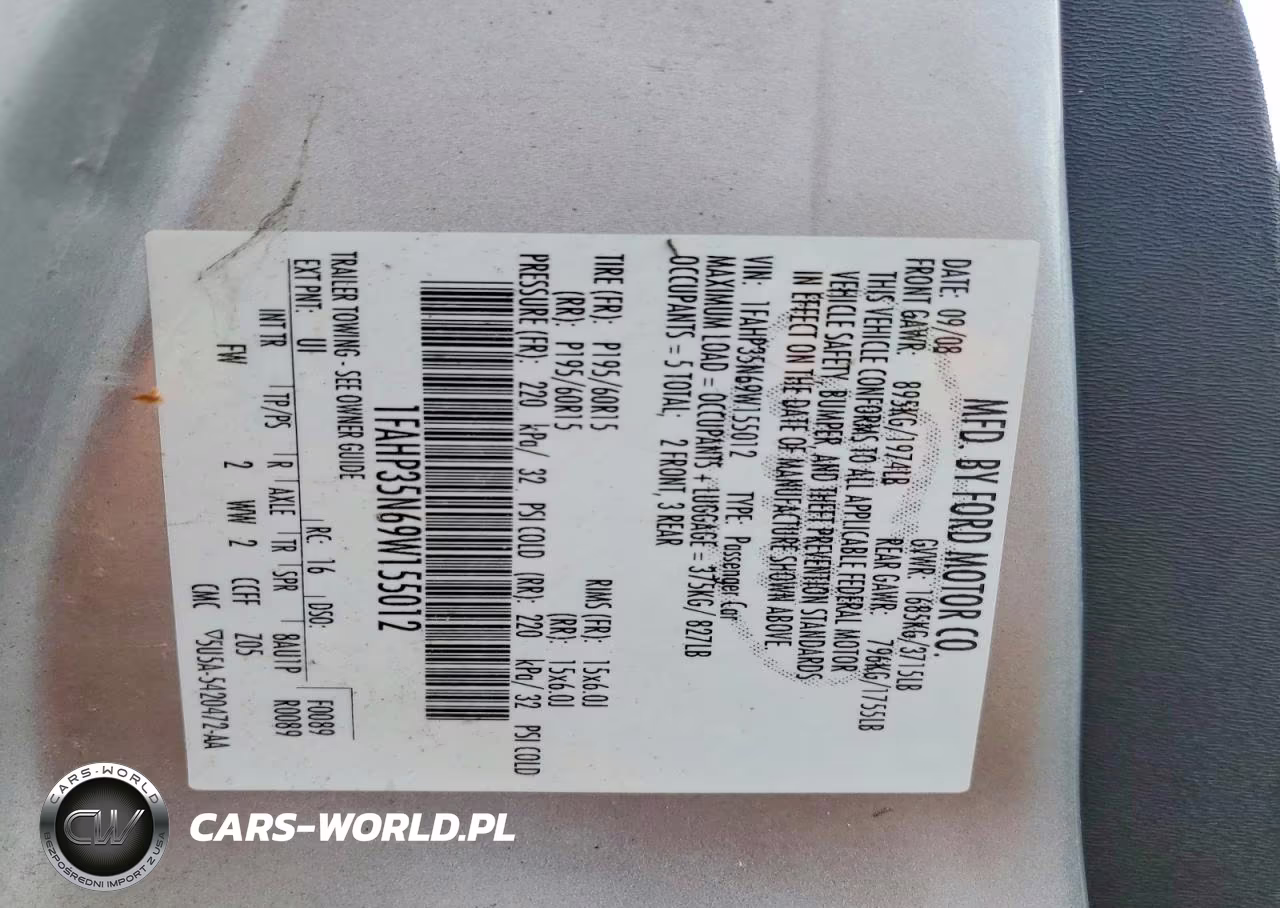 2009 Ford Focus Se VIN:1FAHP35N69W155012 - 12