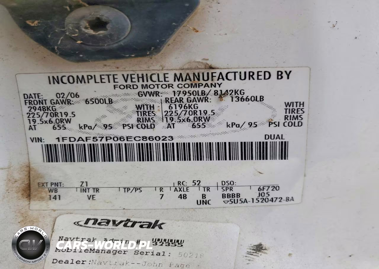 2006 Ford F550 Super Duty VIN:1FDAF57P06EC86023 - 12