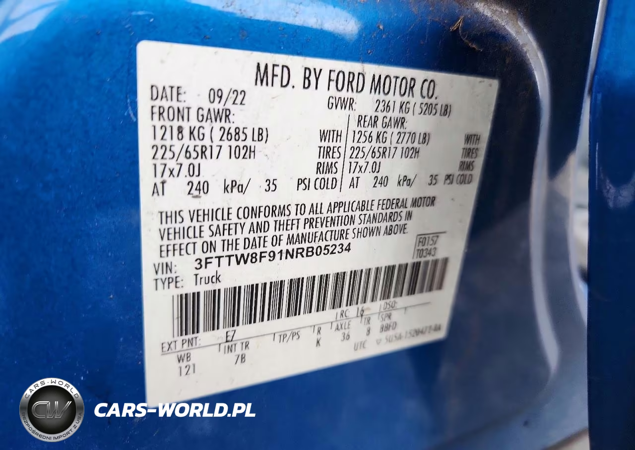 2022 Ford Maverick Xl VIN:3FTTW8F91NRB05234 - 12