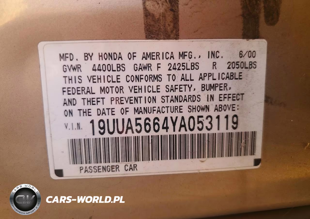 2000 Acura 3.2Tl VIN:19UUA5664YA053119 - 12