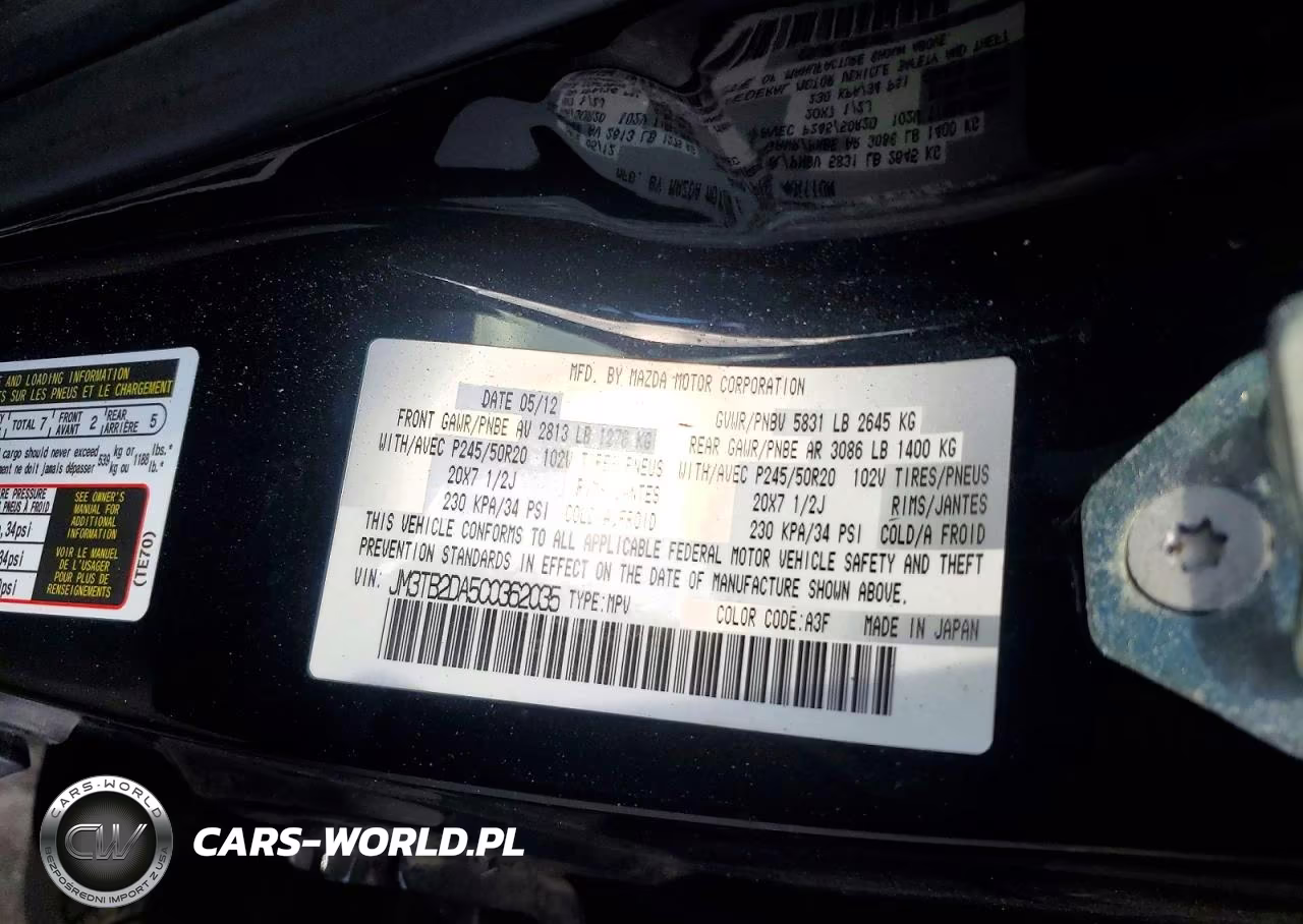 2012 Mazda Cx-9 Grand Touring VIN:JM3TB2DA5C0362035 - 13