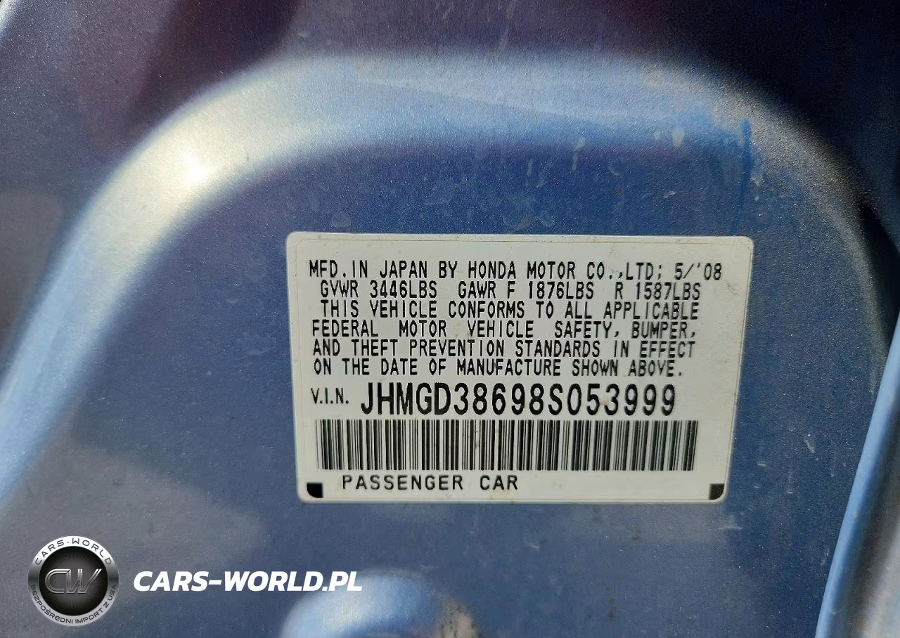 2008 Honda Fit Sport VIN:JHMGD38698S053999 - 12