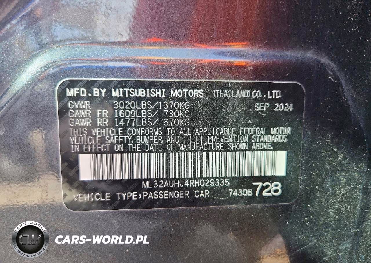 2024 Mitsubishi Mirage Es-Le VIN:ML32AUHJ4RH029335 - 13
