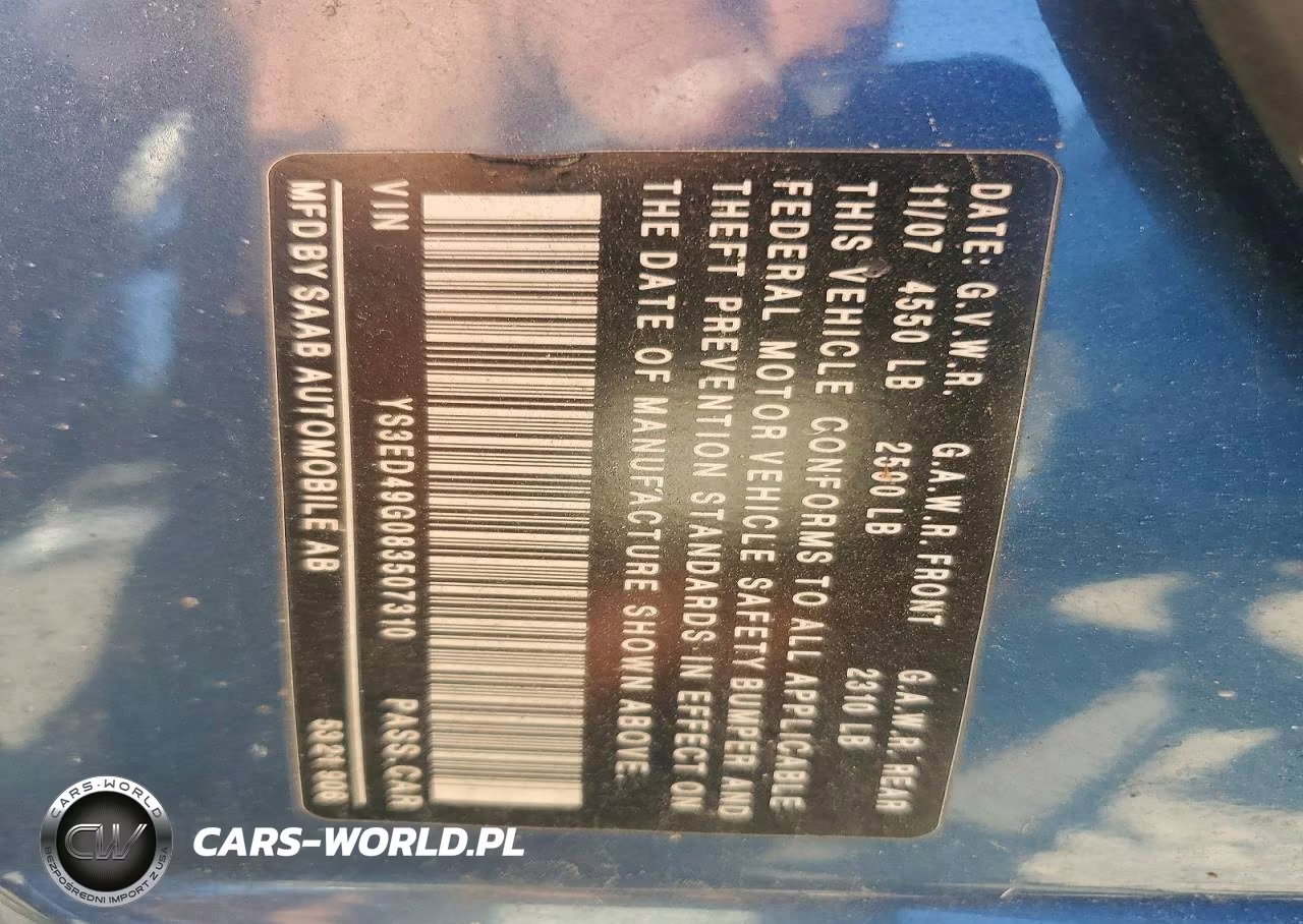 2008 Saab 9-5 2.3T VIN:YS3ED49G083507310 - 13