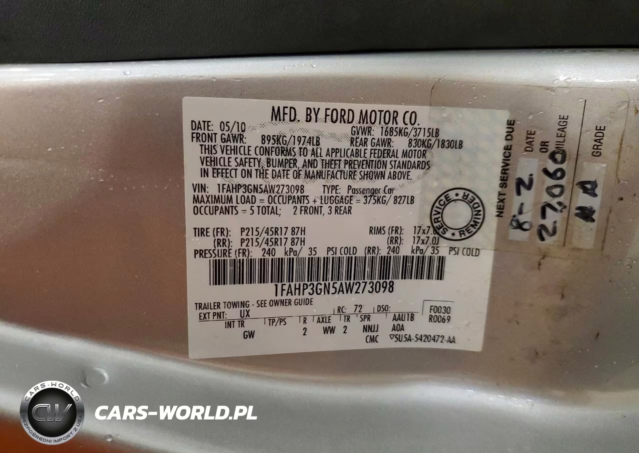 2010 Ford Focus Ses VIN:1FAHP3GN5AW273098 - 12