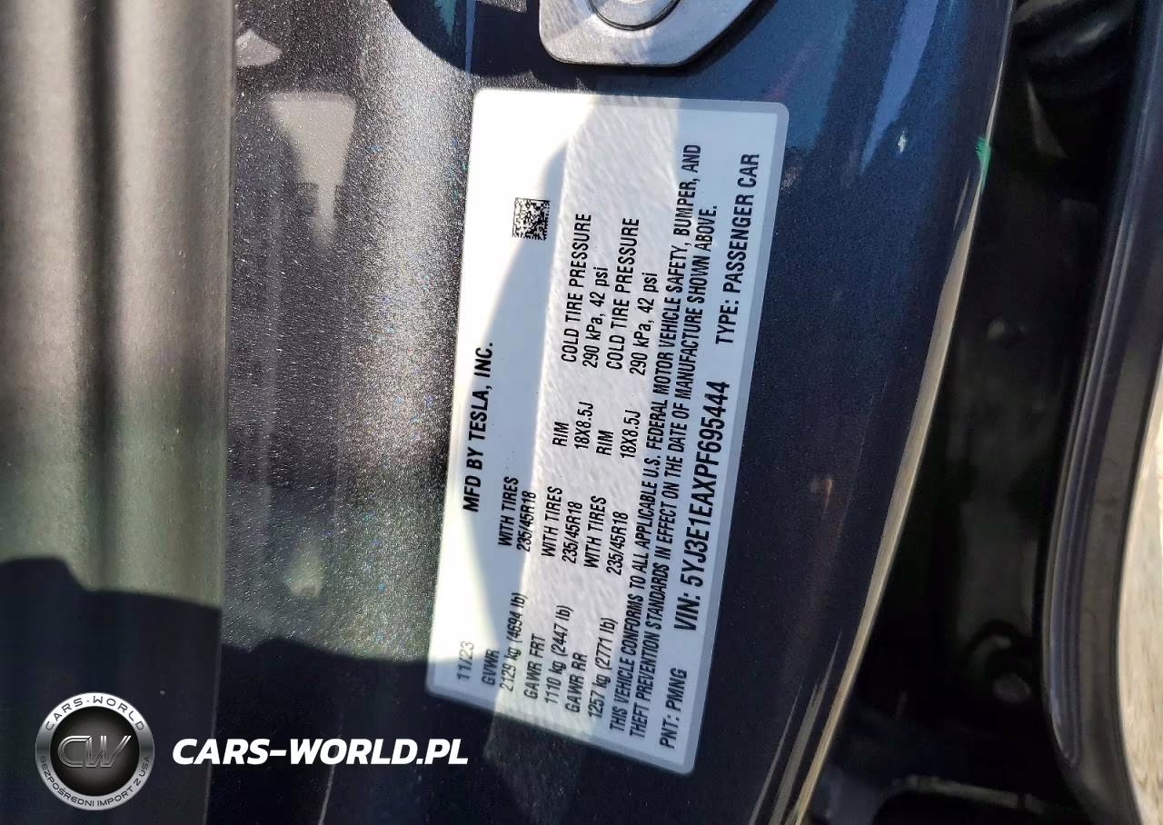 2023 Tesla Model 3 VIN:5YJ3E1EAXPF695444 - 12