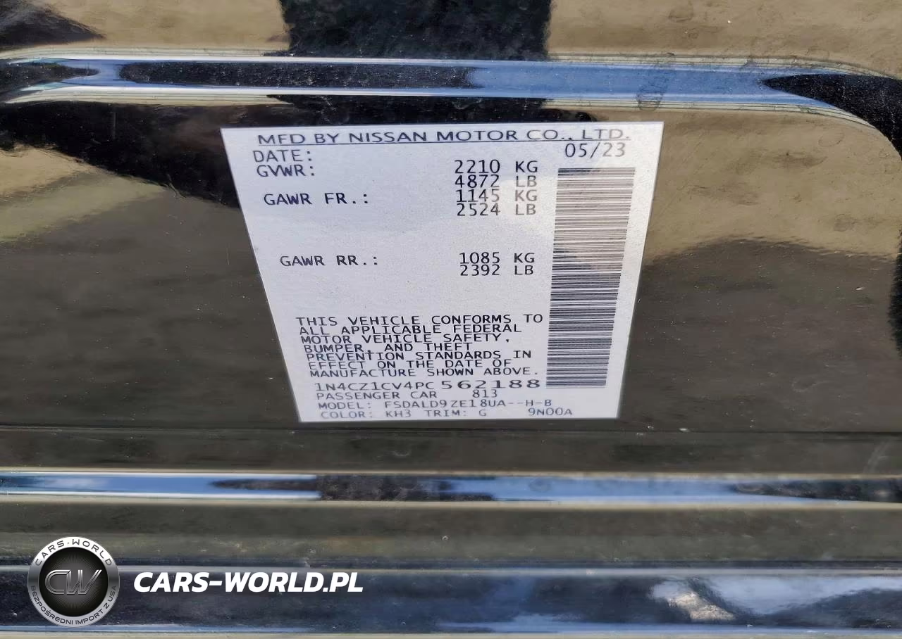 2023 Nissan Leaf Sv Plus VIN:1N4CZ1CV4PC562188 - 12