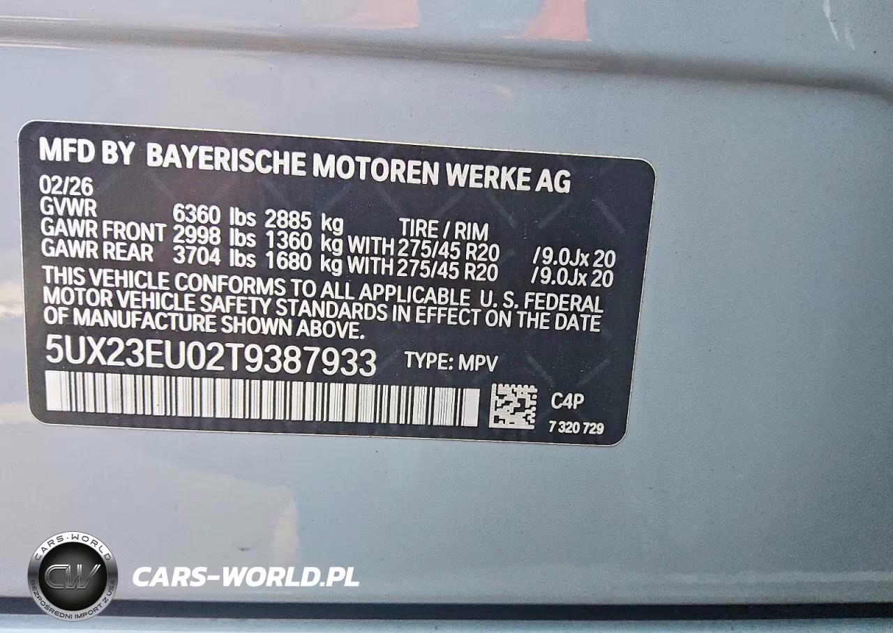 2026 B M W X Series X5 4D Suv 40I xDrive Msport VIN:5UX23EU02T9387933 - 13