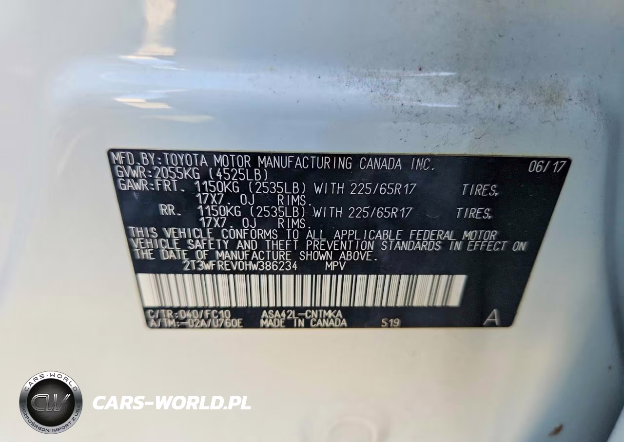 2017 Toyota Rav4 Xle VIN:2T3WFREV0HW386234 - 14