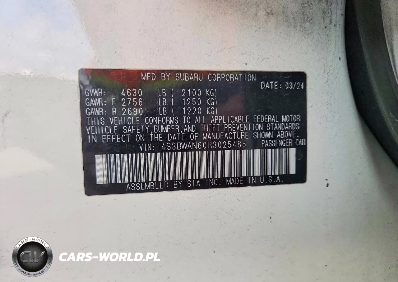 2024 Subaru Legacy Limited VIN:4S3BWAN60R3025485 - 12