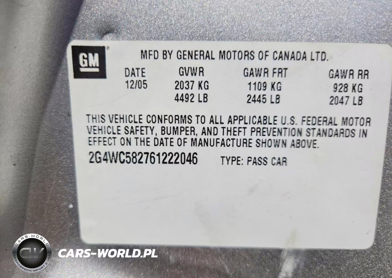 2006 Buick Lacrosse Cx VIN:2G4WC582761222046 - 12