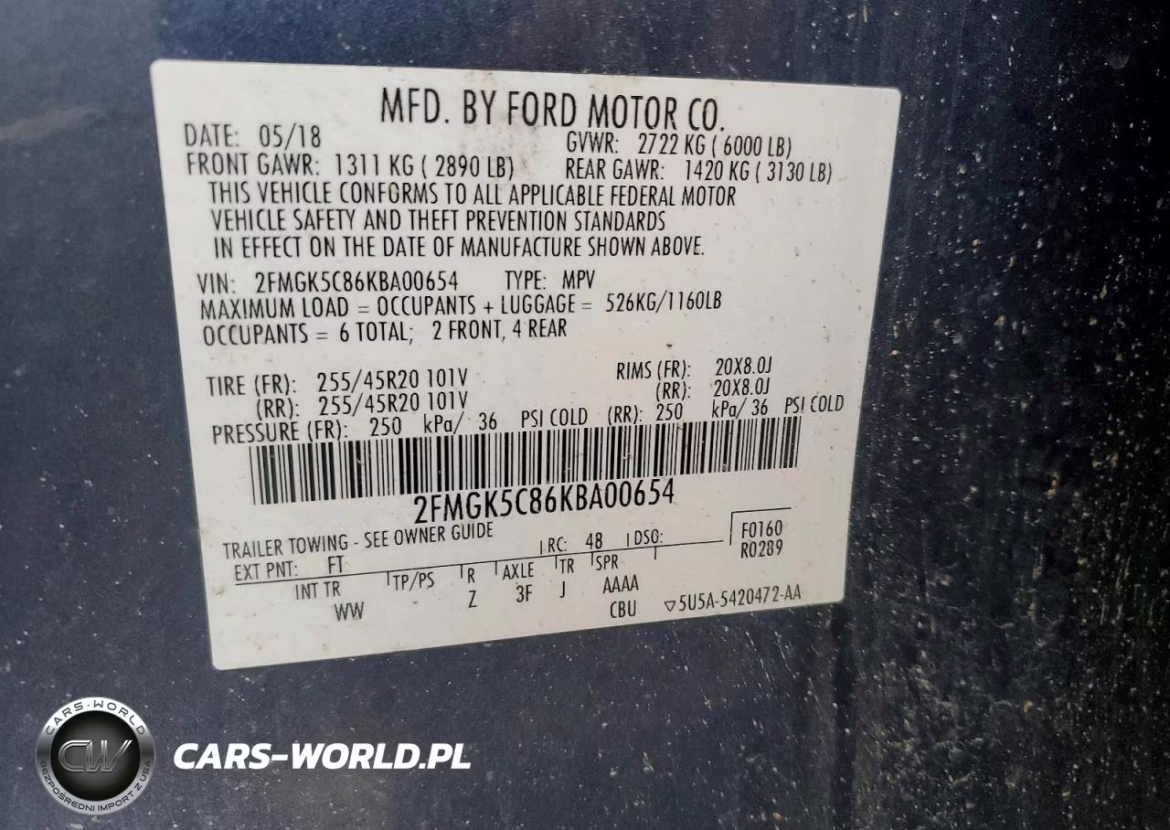 2019 Ford Flex Sel VIN:2FMGK5C86KBA00654 - 13