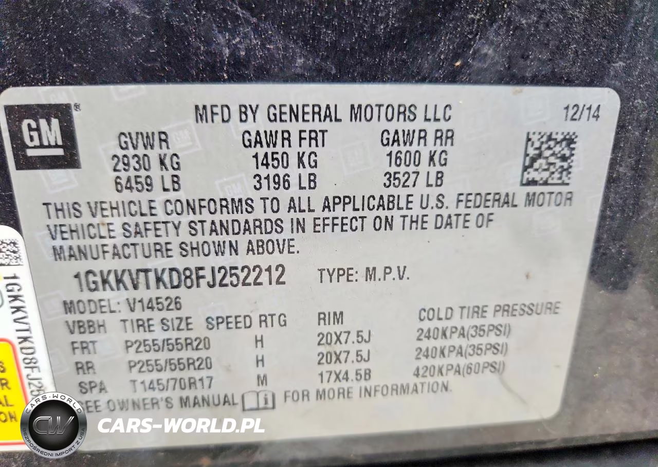 2015 GMC Acadia Denali VIN:1GKKVTKD8FJ252212 - 13