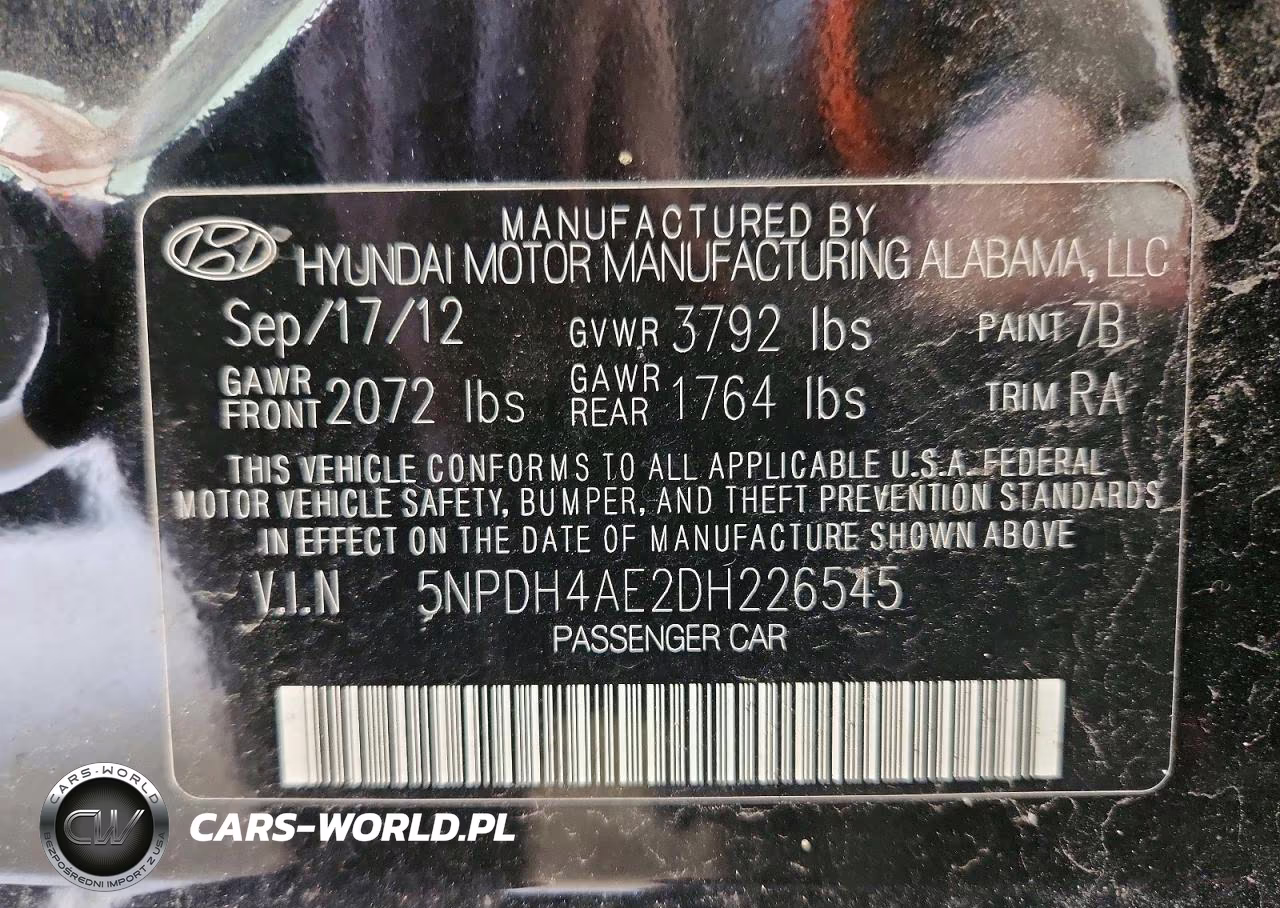 2013 Hyundai Elantra Gls VIN:5NPDH4AE2DH226545 - 13
