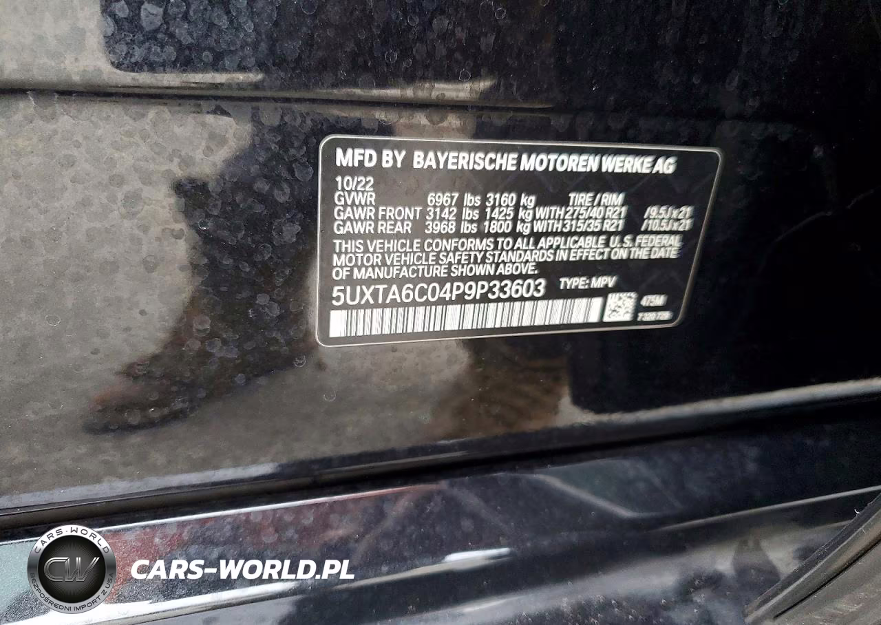 2023 BMW X5 xDrive45E VIN:5UXTA6C04P9P33603 - 14