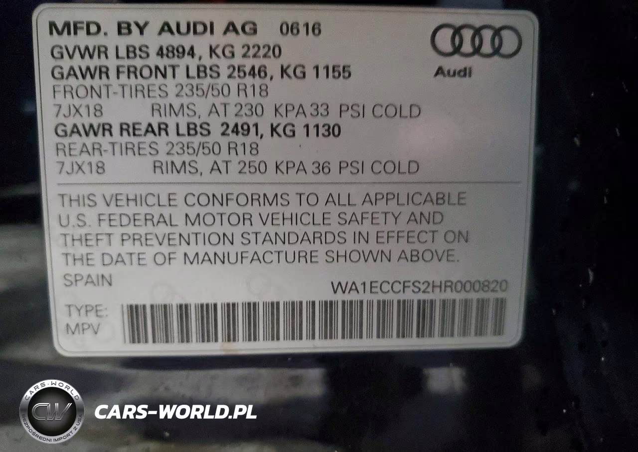 2017 Audi Q3 Premium VIN:WA1ECCFS2HR000820 - 12