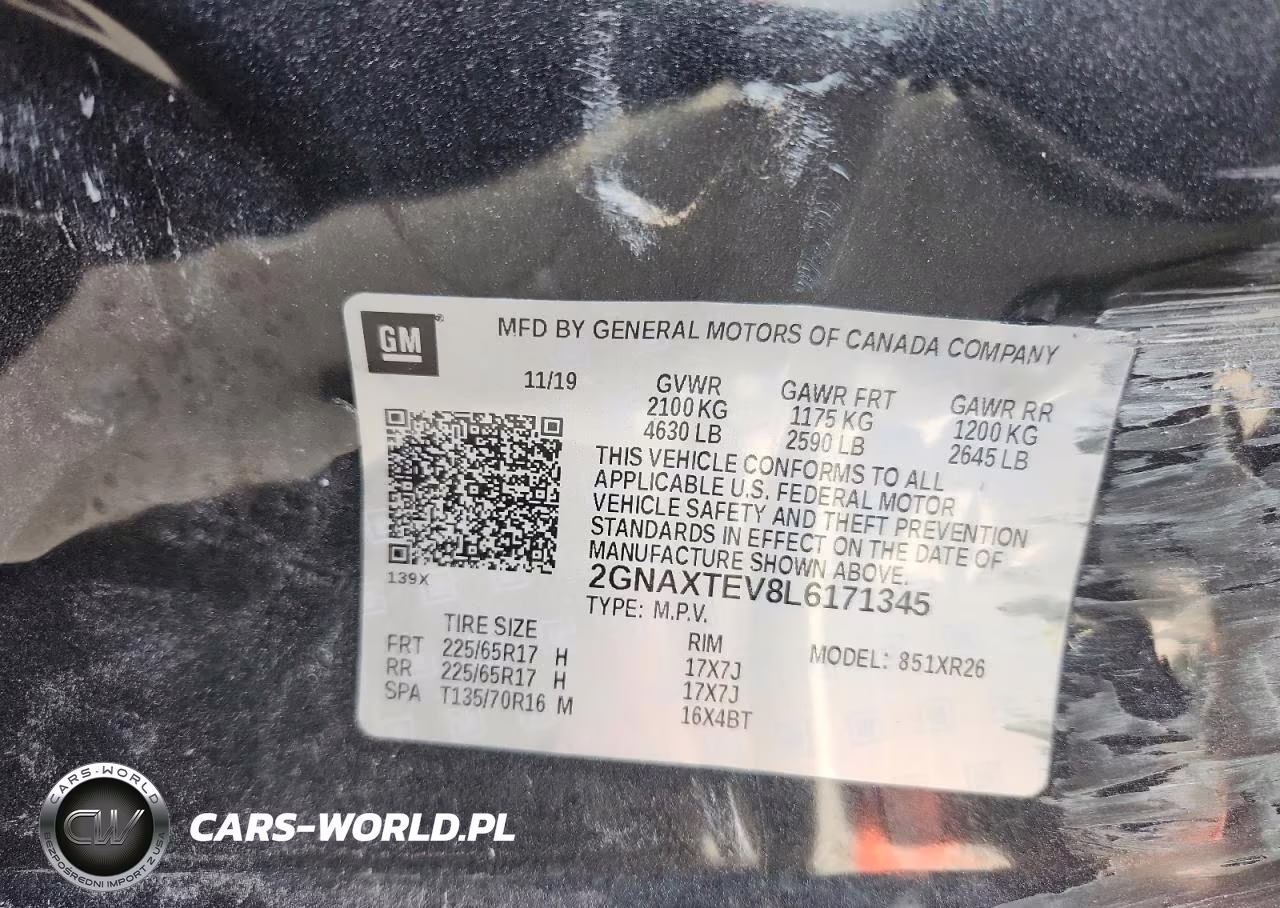 2020 Chevrolet Equinox Lt VIN:2GNAXTEV8L6171345 - 13