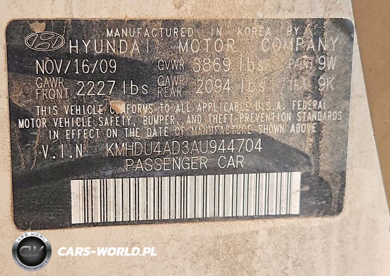 2010 Hyundai Elantra Gls VIN:KMHDU4AD3AU944704 - 12