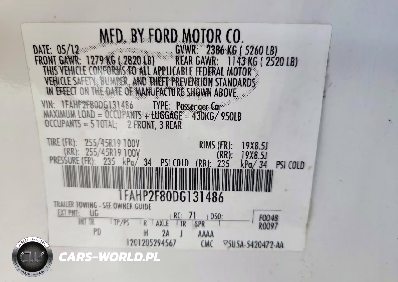 2013 Ford Taurus Limited VIN:1FAHP2F80DG131486 - 13