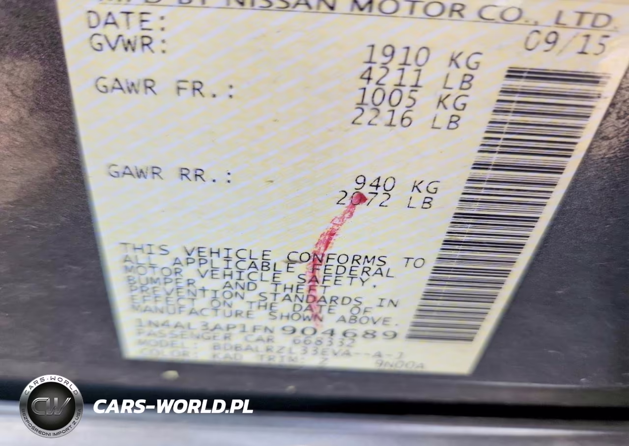 2015 Nissan Altima 2.5 Sl VIN:1N4AL3AP1FN904689 - 12