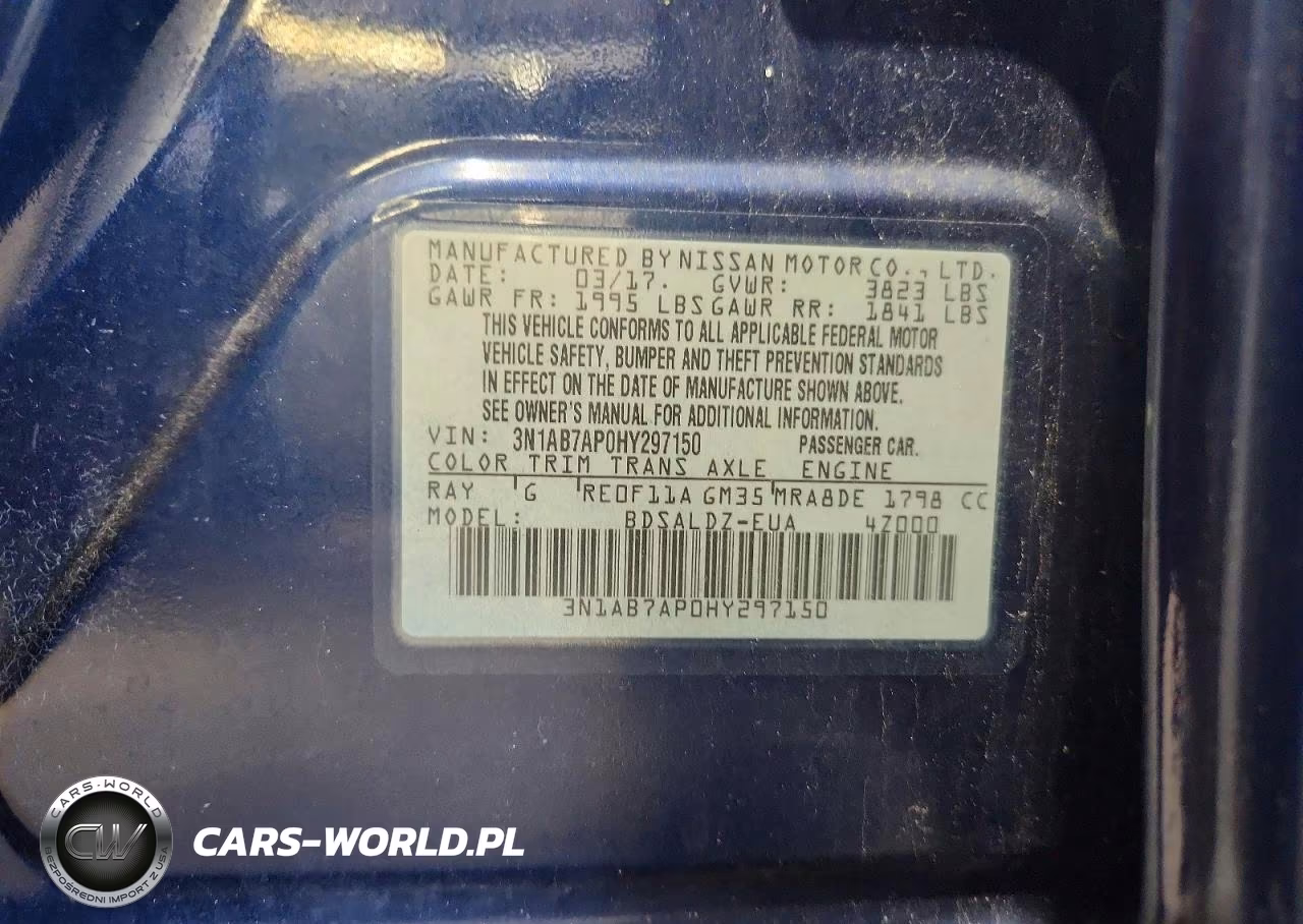 2017 Nissan Sentra Sv VIN:3N1AB7AP0HY297150 - 12