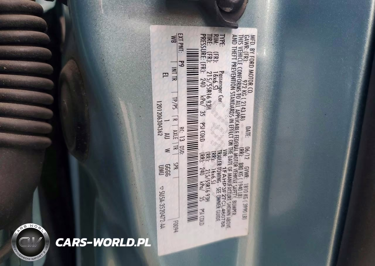 2012 Ford Focus Se VIN:1FAHP3F27CL460788 - 12