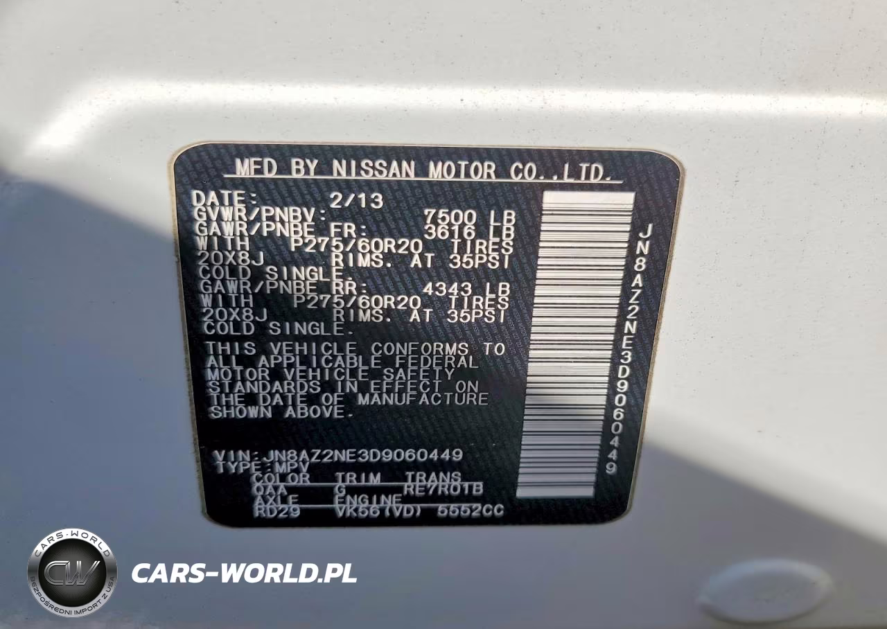 2013 Infiniti Qx56 Base VIN:JN8AZ2NE3D9060449 - 13