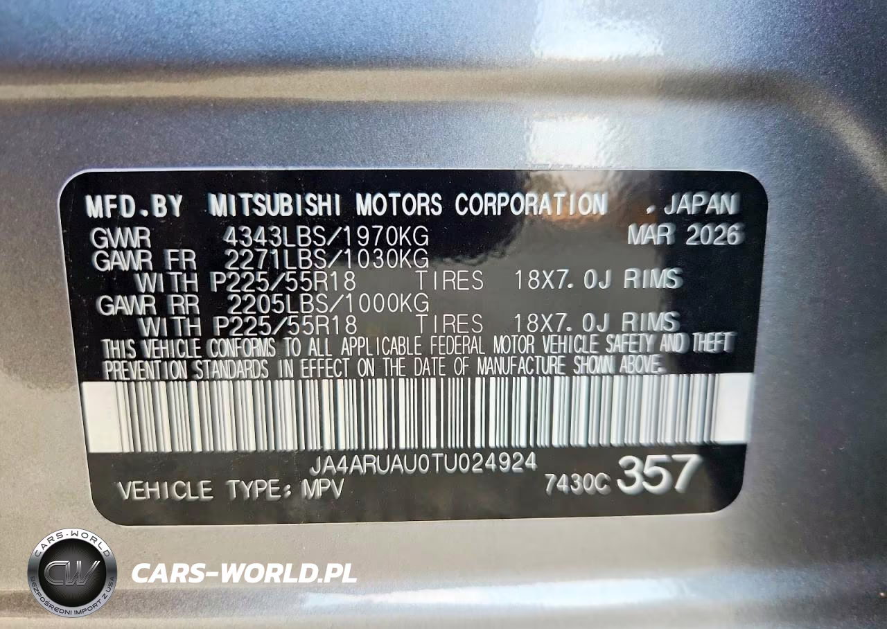 2026 Mitsubishi Outlander Sport S-Se VIN:JA4ARUAU0TU024924 - 13