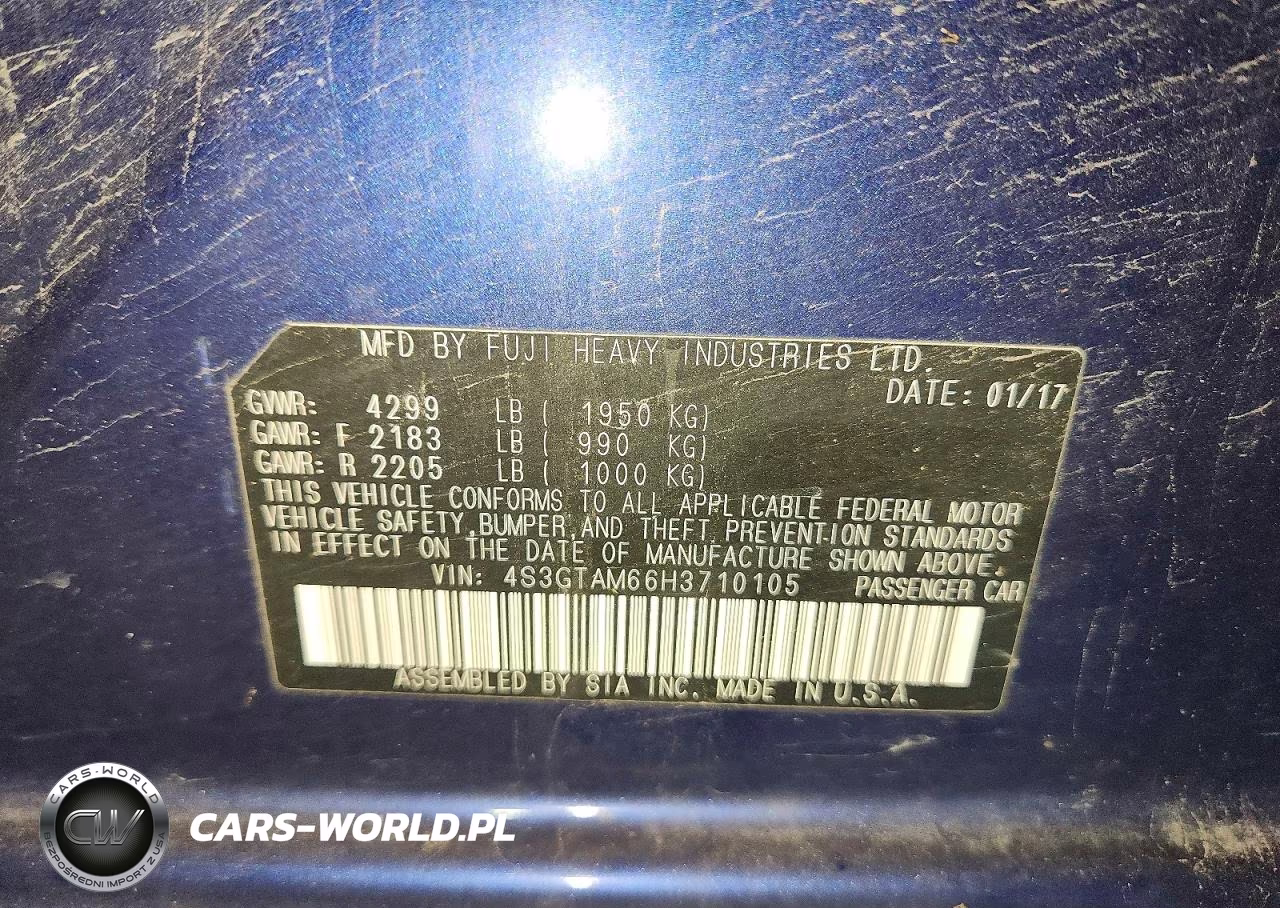 2017 Subaru Impreza Sport VIN:4S3GTAM66H3710105 - 13