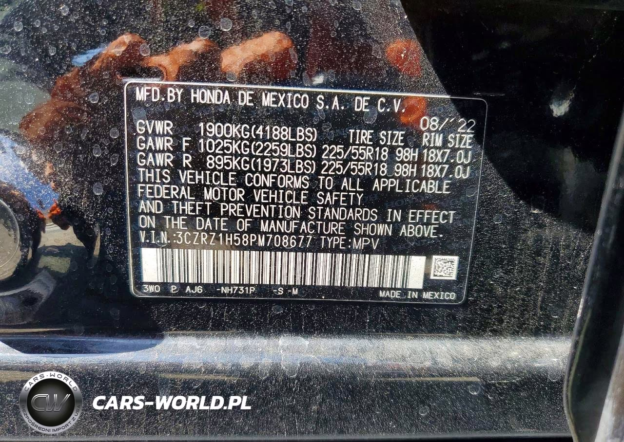2023 Honda Hr-V Sport VIN:3CZRZ1H58PM708677 - 13