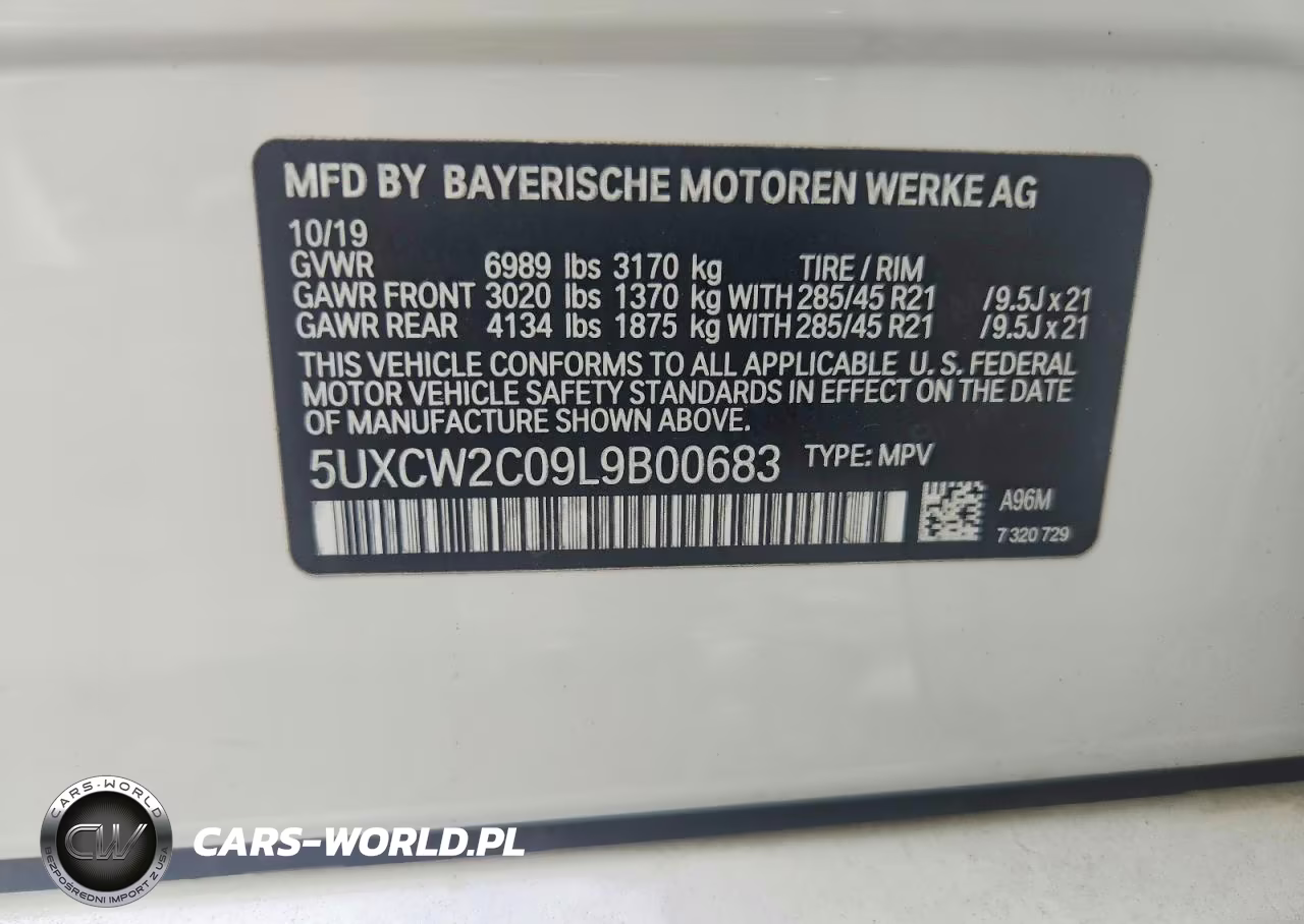 2020 BMW X7 xDrive40I VIN:5UXCW2C09L9B00683 - 13