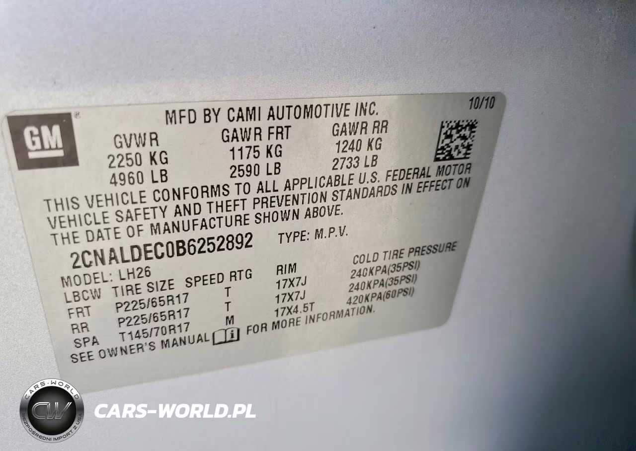 2011 Chevrolet Equinox Lt VIN:2CNALDEC0B6252892 - 13