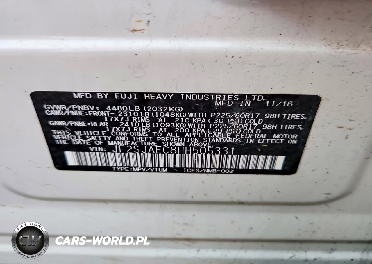 2017 Subaru Forester 2.5I Premium VIN:JF2SJAEC8HH505331 - 13