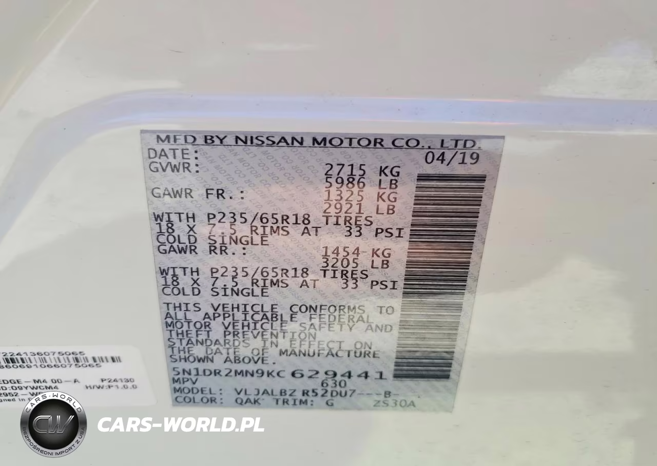 2019 Nissan Pathfinder S VIN:5N1DR2MN9KC629441 - 14
