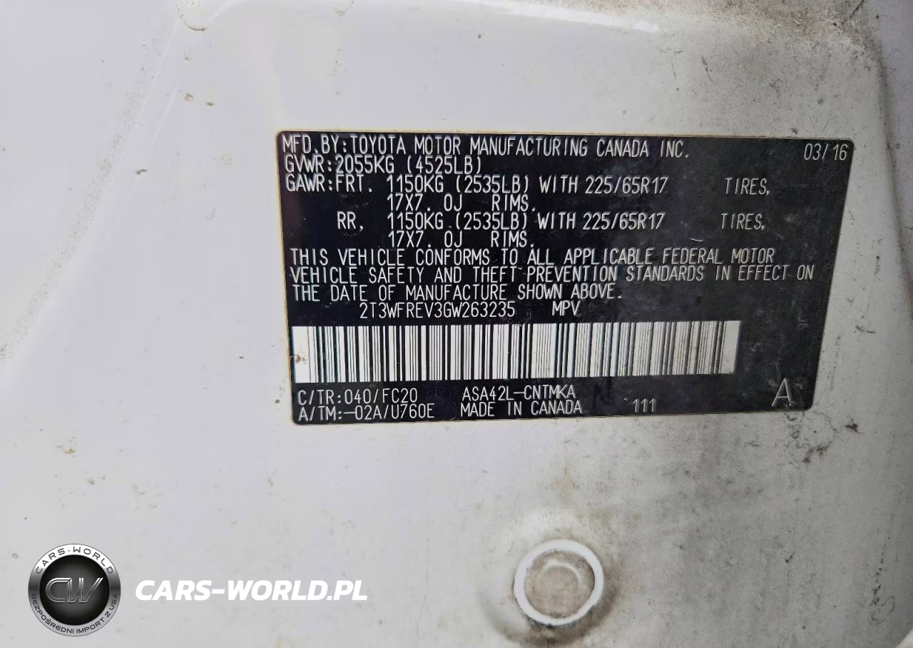 2016 Toyota Rav4 Xle VIN:2T3WFREV3GW263235 - 14