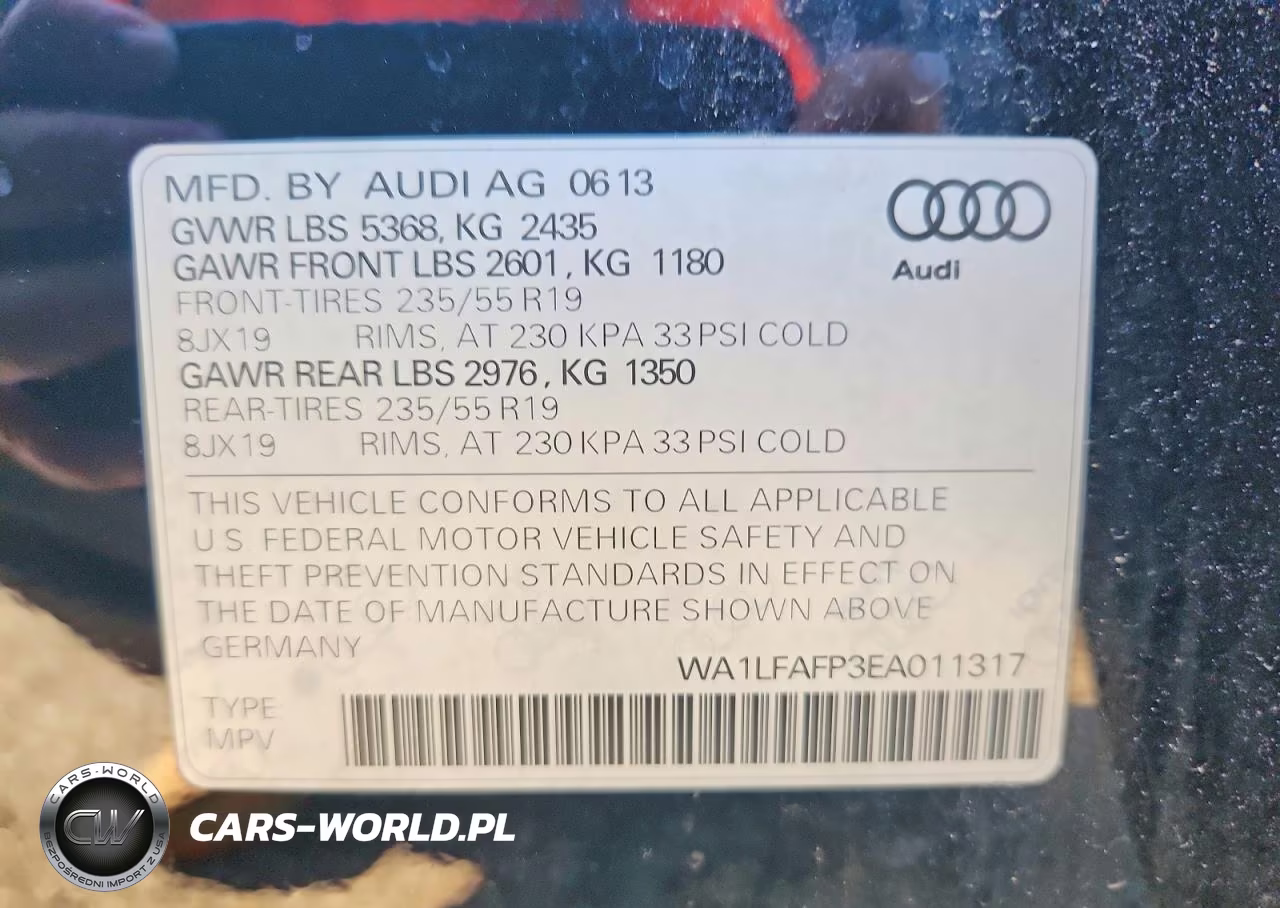 2014 Audi Q5 2.0T Premium VIN:WA1LFAFP3EA011317 - 13